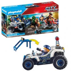 PLAYMOBIL CITY ACTION - POLICIER AVEC VOITURETTE ET VOLEUR À MOTO #70570